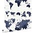 behang vintage wereldkaarten donkerblauw van ESTA home