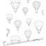 behang luchtballonnen grijs en wit van ESTAhome