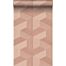 eco-texture vliesbehang grafisch 3D motief terracotta roze van Origin Wallcoverings