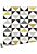 behang grafische driehoeken wit, zwart, grijs en okergeel van ESTAhome