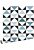 behang grafische driehoeken wit, zwart, vintage blauw en lichtblauw van ESTAhome