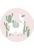 zelfklevende behangcirkel alpaca roze en groen van ESTAhome