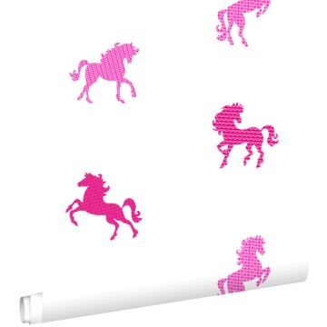 behang paarden roze van ESTAhome