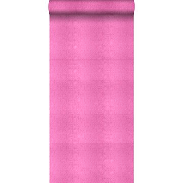 behang geborduurd motief roze van ESTAhome