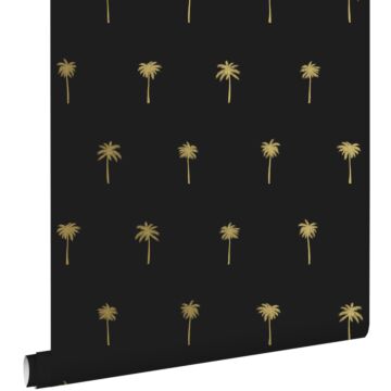 behang palmbomen zwart en goud van ESTAhome