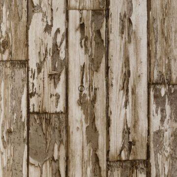 behang planken bruin van Origin Wallcoverings