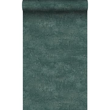 behang natuursteen met craquelé effect smaragd groen van Origin Wallcoverings