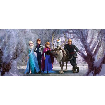 poster Frozen paars, blauw en beige van Disney