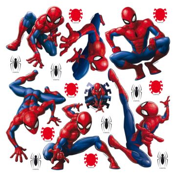 muursticker Spider-Man blauw en rood van Sanders & Sanders