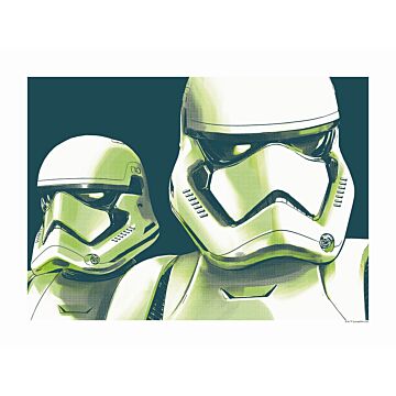 poster Star Wars Faces Stormtrooper groen van Komar