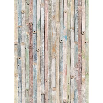 fotobehang Vintage Wood multicolor van Komar