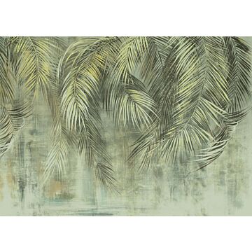fotobehang Palm Fronds groen van Komar