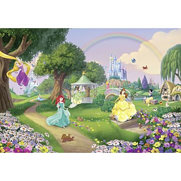 fotobehang Disney prinses groen, paars en geel van Sanders & Sanders