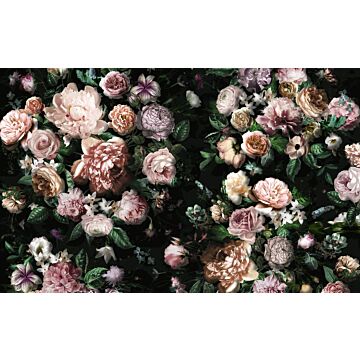 fotobehang bloemen roze en groen van Sanders & Sanders