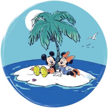 zelfklevende behangcirkel Mickey & Minnie Mouse blauw van Komar