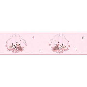 behang katjes roze, zilver en meerkleurig van A.S. Création